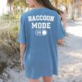 Raccoon Mode Comfort Colors T-Shirt | Trash Panda Animal Lover Back Print Blue Jean