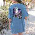 Raccoon Moonlight Women's T-Shirt - Cozy Back Print Unisex Style Blue Jean