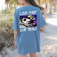 Raccoon & Opossum Lovers Tee - Women's Casual Cotton | Street Theme Blue Jean