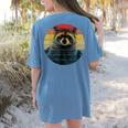 Raccoon-Themed Comfort Colors Women's T-Shirt | Unique Back Print Blue Jean