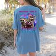 Retro Raccoon Meme Women's T-Shirt - Unique Comfort Colors Style Blue Jean