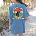 Save the Raccoon Retro Sunset Women's T-Shirt - Comfort Colors Blue Jean