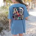 Three Raccoon Moon Cursed Meme Women's T-Shirt – Comfort Colors Blue Jean