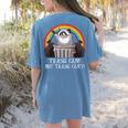 Women's Raccoon 'Trash Panda' Comfort T-Shirt - Fun & Cozy Blue Jean