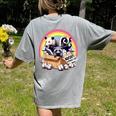 Adopt A Street Cat T-Shirt | Vintage Raccoon & Skunk Women's Top Grey