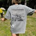 Alien UFO Raccoon Women's T-Shirt - Comfort Colors Back Print Grey