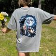 Animal Meme Women's T-Shirt - Moonlit Opossum & Raccoon Design Grey
