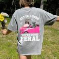 Get In Loser Raccoon Opossum Meme Women's T-Shirt | Fun Back Print Grey