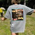 Ironic Raccoon Meme Women's T-Shirt - Comfort Colors & Quirky Vibe Grey