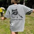 Moonlit Raccoon - Women's T-Shirt | Comfort Colors, Wildlife Back Print Grey
