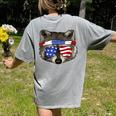 Patriotic Raccoon Women's Comfort T-Shirt - July 4th Style Grey