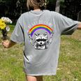 Raccoon Be Gay Do Crime | Rainbow LGBTQ Pride Women's T-Shirt Grey