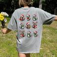Raccoon Christmas Pajama T-Shirt - Back Print - Cozy Women's Tee Grey