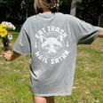 Raccoon Gothic Women's T-Shirt - Comfort Colors, Quirky Back Print Grey