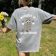 Raccoon Trash Panda Workout T-Shirt for Women | Back Print Grey