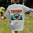 Raccoon Vintage Retro T-Shirt - Unisex Back Print for All Ages Grey