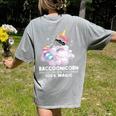 Raccoonicorn Raccoon Lover Women's T-Shirt – Fun Back Print Grey