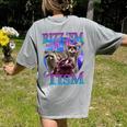 Retro Raccoon Meme Women's T-Shirt - Unique Comfort Colors Style Grey