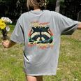 Retro Raccoon Tee - Eat Trash Live Fast | Women's Comfy T-Shirt Grey