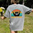 Trash Panda Raccoon Women's T-Shirt – Cozy Back Print Design Grey