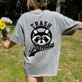 Trash Panda Raccoon Women's T-Shirt - Eco Meme Back Print Grey