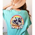 Adopt A Street Cat T-Shirt | Vintage Raccoon & Skunk Women's Top Chalky Mint