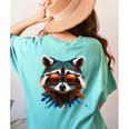 Cool Looking Raccoon Women's Comfort Colors T-Shirt Back Print Chalky Mint