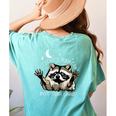 It's Called Trash Can Not Trash Cannot Funny Racoon Women's Comfort Colors T-Shirt Back Print Chalky Mint