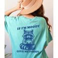Moody Raccoon Women's T-Shirt - Fun Meme Design | Trash Panda Chalky Mint