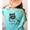 Moonlit Raccoon - Women's T-Shirt | Comfort Colors, Wildlife Back Print Chalky Mint