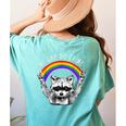 Raccoon Be Gay Do Crime | Rainbow LGBTQ Pride Women's T-Shirt Chalky Mint