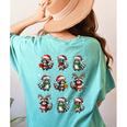 Raccoon Christmas Pajama T-Shirt - Back Print - Cozy Women's Tee Chalky Mint