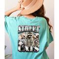 Raccoon Feral Retro Women's Summer Tee - Comfort Colors Back Print Chalky Mint