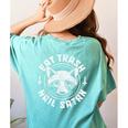 Raccoon Gothic Women's T-Shirt - Comfort Colors, Quirky Back Print Chalky Mint