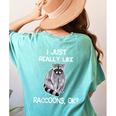 Raccoon Love T-Shirt - Women's Comfort Colors - Fun Back Print Chalky Mint