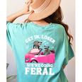Raccoon Lover Women's Comfort Tee - Introvert Friendly Back Print Chalky Mint