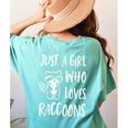 Raccoon Lover Women's T-Shirt | Cute Back Print Comfort Colors Chalky Mint