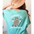 Raccoon Trash Panda Workout T-Shirt for Women | Back Print Chalky Mint
