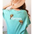 Raccoon Whisperer Women's T-Shirt - Cute Back Print for Animal Lovers Chalky Mint