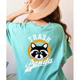 Raccoon Women's T-Shirt - Fun Back Print Tee Chalky Mint