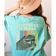 Retro Raccoon Lover Women's Camping T-Shirt | Comfy Back Print Chalky Mint