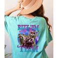Retro Raccoon Meme Women's T-Shirt - Unique Comfort Colors Style Chalky Mint