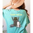Team Trash Opossum Raccoon Rat Animals Garbage Gang Short Sleeve Women's Comfort Colors T-Shirt Back Print Chalky Mint