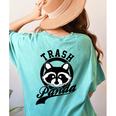 Trash Panda Raccoon Women's T-Shirt - Eco Meme Back Print Chalky Mint