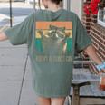 Adopt A Street Cat T-Shirt - Artsy Animal Back Print for Women Moss