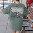 Alien UFO Raccoon Women's T-Shirt - Comfort Colors Back Print Moss