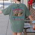 Autism Awareness Raccoon T-Shirt | Women's Comfort Colors | Fun Back Print Moss