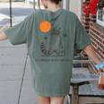 Everyday Is Trash Day Retro 90s Sunset Raccoon Trash Panda Women's Comfort Colors T-Shirt Back Print Moss