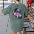 Ferret Women's T-Shirt | Comfort Colors Back Print - Moon Howl Design Moss