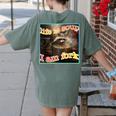 Ironic Raccoon Meme Women's T-Shirt - Comfort Colors & Quirky Vibe Moss